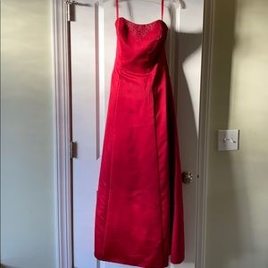 Strapless Red Formal Dress